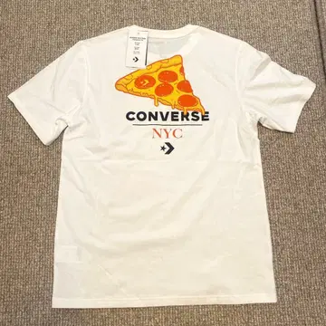 택 포함 새상품 한국 구매 일본 미발매 컨버스 피자 백 프린트 티셔츠