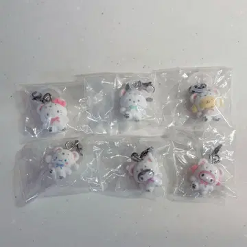 산리오 포근포근 스노우 마크 액세서리 전 6종 컴플리트 세트