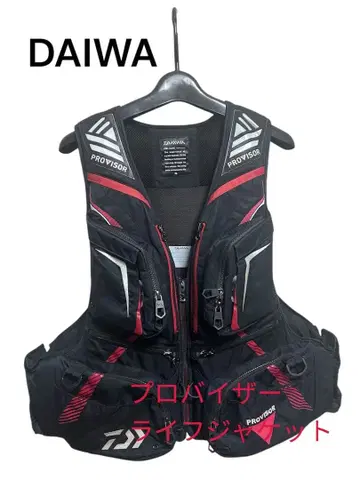 DAIWA PROVISOR 낚시용 조끼 XL 블랙 레드