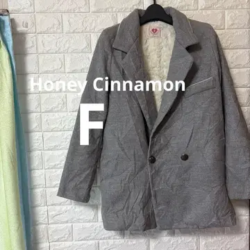 허니 시나몬 더블 버튼 그레이 체스터 코트 아우터