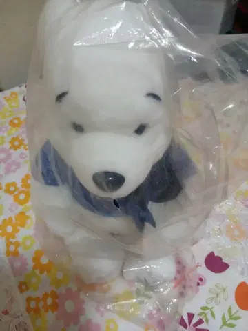 레어 미개봉 새상품 화이트 곰돌이 푸 봉제 인형 본체