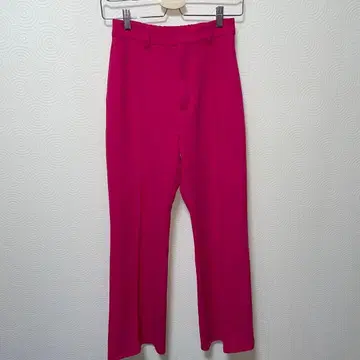 새상품급 하레 핑크 스트레이트 팬츠 고급 심플 허리밴딩 FREE