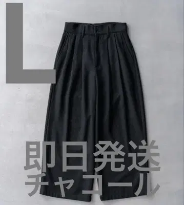 sinss 트위드 3턱 와이드 슬랙스 L 차콜