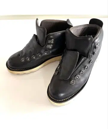 부츠 하이컷 가죽 블랙