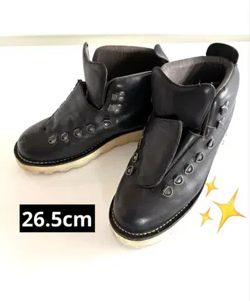 부츠 하이컷 가죽 블랙