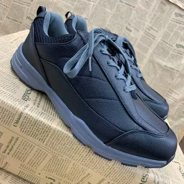 새상품 남성용 25.5cm 발수 경량 F 가죽 척 스니커즈 블랙 3107