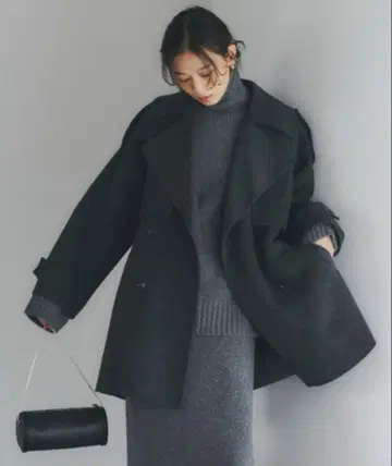 [ 미사용 새상품 ] 아뉴앙스 리버 울 미들 트렌치코트