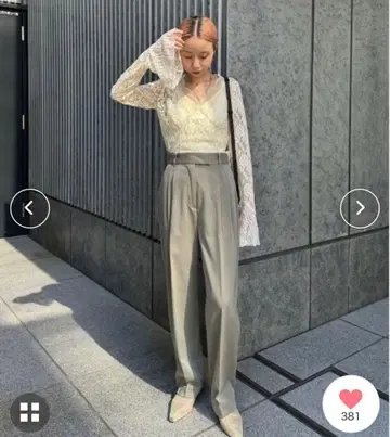 ameri 완판 새상품급 REFINE DOUBLE TUCK PANTS