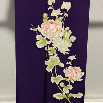 D805 호몬기 난기쿠 보라색 순수 실크 기모노 이중 기모노 컨디션 최상