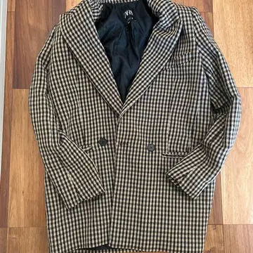 ZARA 체크 무늬 자켓