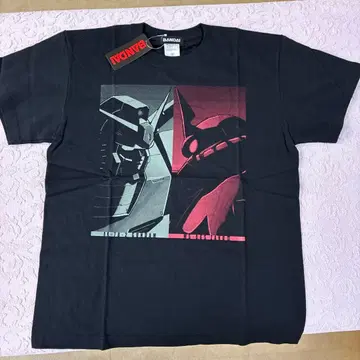 반다이 건담 월드 건담 T셔츠 블랙 면 100% 사이즈 M 미사용