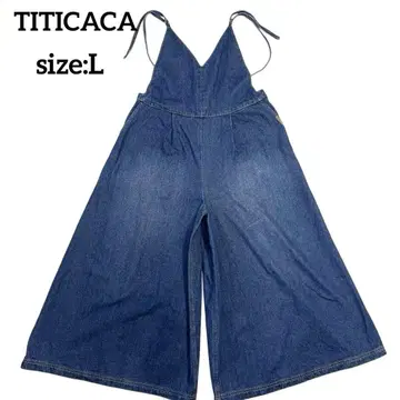 TITICACA 티티카카 여성용 데님 살로펫 와이드 레그 L