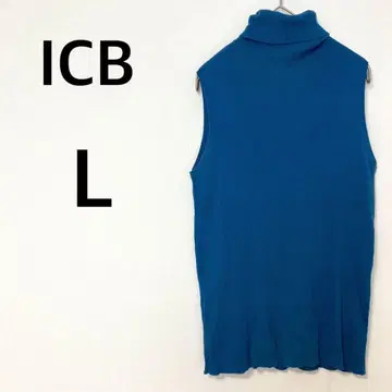 아이씨비 ICB 슬리브리스 터틀넥 리브 니트 [ L ] 심플