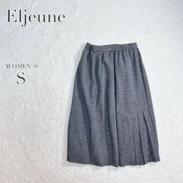 엘르 울 플리츠 스커트, 세련된 오피스룩, 안감 무지, 심플