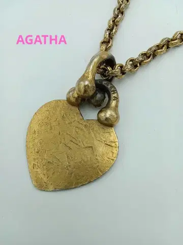[AGATHA] 하트 모양 골드 컬러 펜던트 목걸이