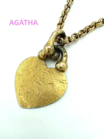 신춘 SALE [ AGATHA ] 하트형 골드 컬러 펜던트 목걸이
