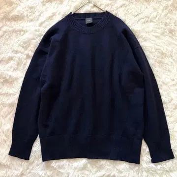 새상품급 Spick&Span 캐시미어 혼방 울 크루 풀오버 네이비