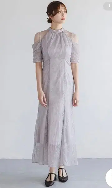 snidel 스팽글 레이스 드레스