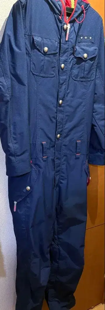 x-mix 후드 부착 네이비 스노우 의류 오버롤 M