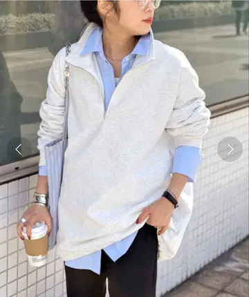 [ 새상품급 ] AP STUDIO 하프 지퍼 맨투맨