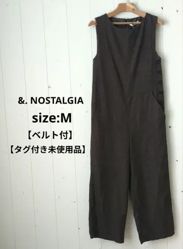 노스탤지어 택 포함 체크 무늬 총 안감 올인원 살로펫 M