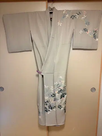 혼카가 유젠 히가시후지타케 미사용 호몬기 가지꽃 문 이중 기모노