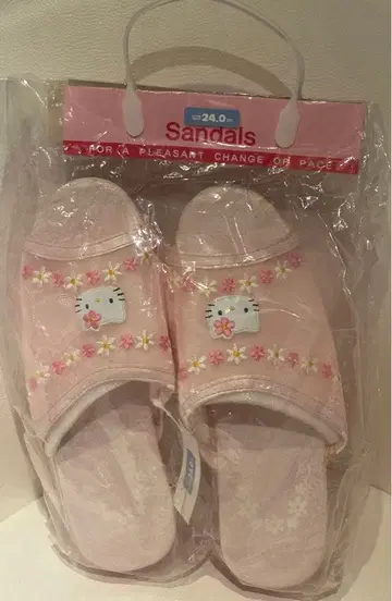 산리오 헬로키티 샌들 카오하나 키티 럭셔리 자수 미사용 새상품