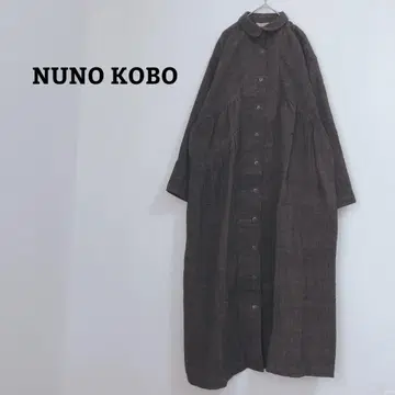 NUNO KOBO 셔츠 원피스 롱 면 코튼 100 오버 사이즈