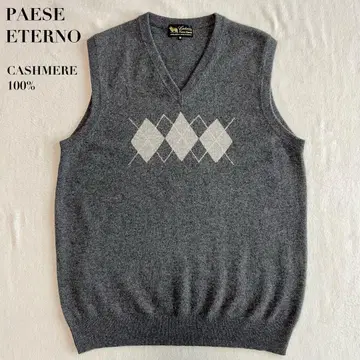 CASHMERE 100% PAESE ETERNO 캐시미어 니트 베스트 M