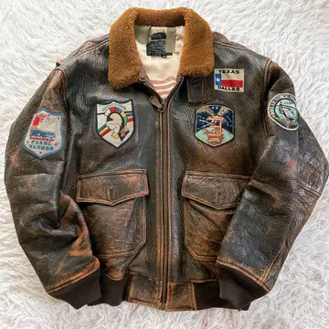 새상품급 XL 사이즈 AVIREX 플라이트 자켓 G-1 탑건 와펜