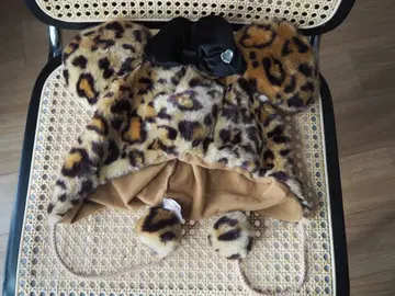 레어! 레오파드 무늬 미니 퍼 모자