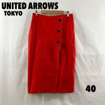 W0783S UNITED ARROWS TPKYO 무릎 기장 랩 스커트
