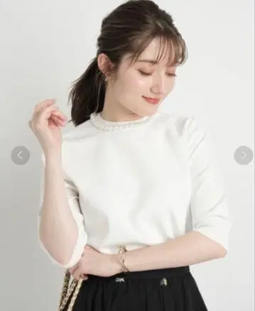 아푸와이저 리셰 펄 장식 니트