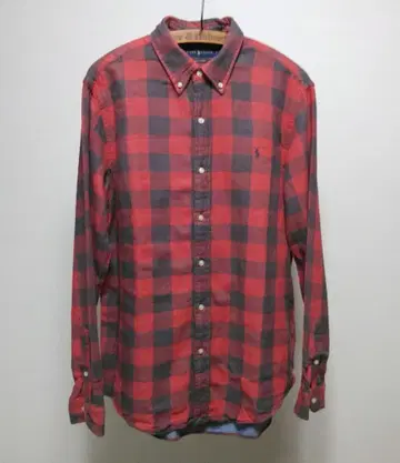 랄프 로렌 인디고 버팔로 워시 가공 거즈 셔츠 L