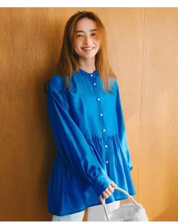 시어 페플럼 블라우스