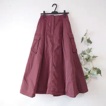 라디에이트 충전솜 볼륨 롱 스커트 브라운 야마다야