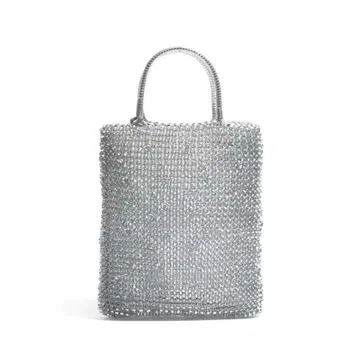 골드 뜨개질 숄더백