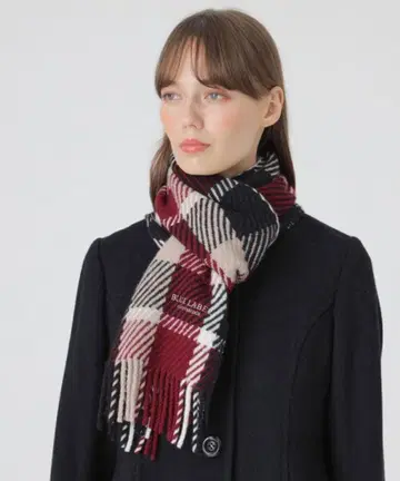 블루 레이블 크레스트브릿지 울 캐시미어 머플러