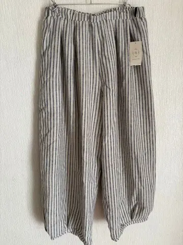 벌룬 밑단 턱 팬츠