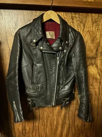 루이스 레더 더블 라이더 자켓 블랙