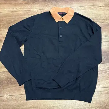 CABAN 스웨터 블랙 오렌지 긴팔