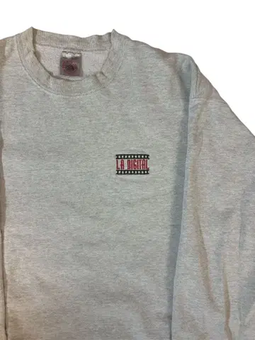 LA DIGITAL 그레이 크루넥 맨투맨 프룻 오브 더 룸