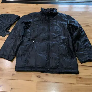 Munsingwear 블랙 후드 부착 점퍼