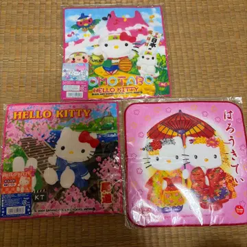 지역 한정 키티 미니 타월 3개 세트