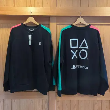 새상품 GU PlayStation 맨투맨 L XL 사이즈 블랙 2장