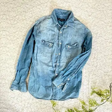 ABAHOUSE 데님 셔츠 사이즈 3 라이트 블루