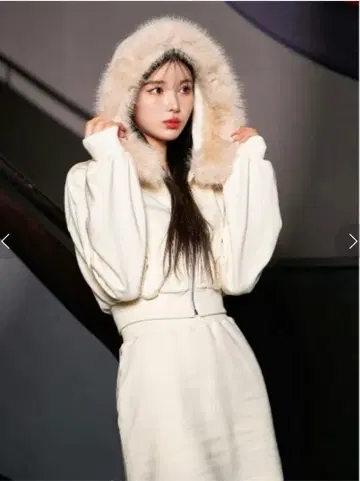 Darich 후드 퍼 맨투맨 셋업