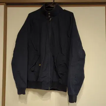 GAP 네이비 체크 무늬 안감 블루종 M