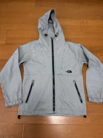 THE NORTH FACE 체크 무늬 마운틴 후드티 S