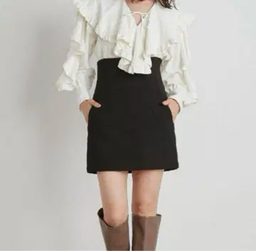 SNIDEL 스나이델 하이웨스트 스카숏팬츠 미니 스커트